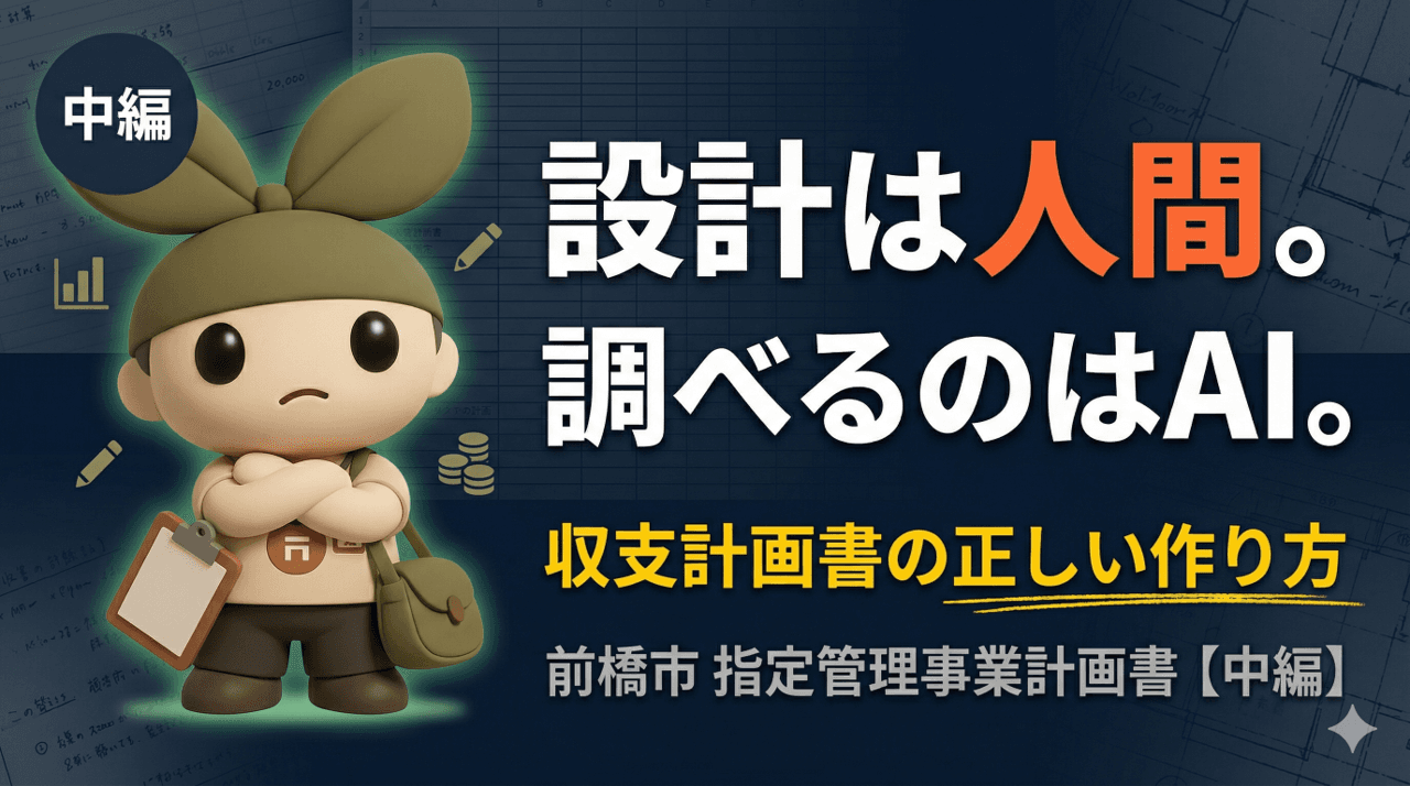AIで指定管理事業計画書をつくってみた【中編:収支計画書と3つの設計図を全公開】