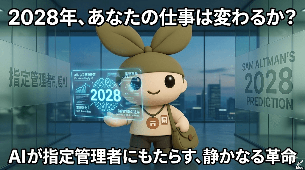 「2028年、あなたの仕事はどう変わるか」——AIが指定管理者にもたらす、静かなる革命